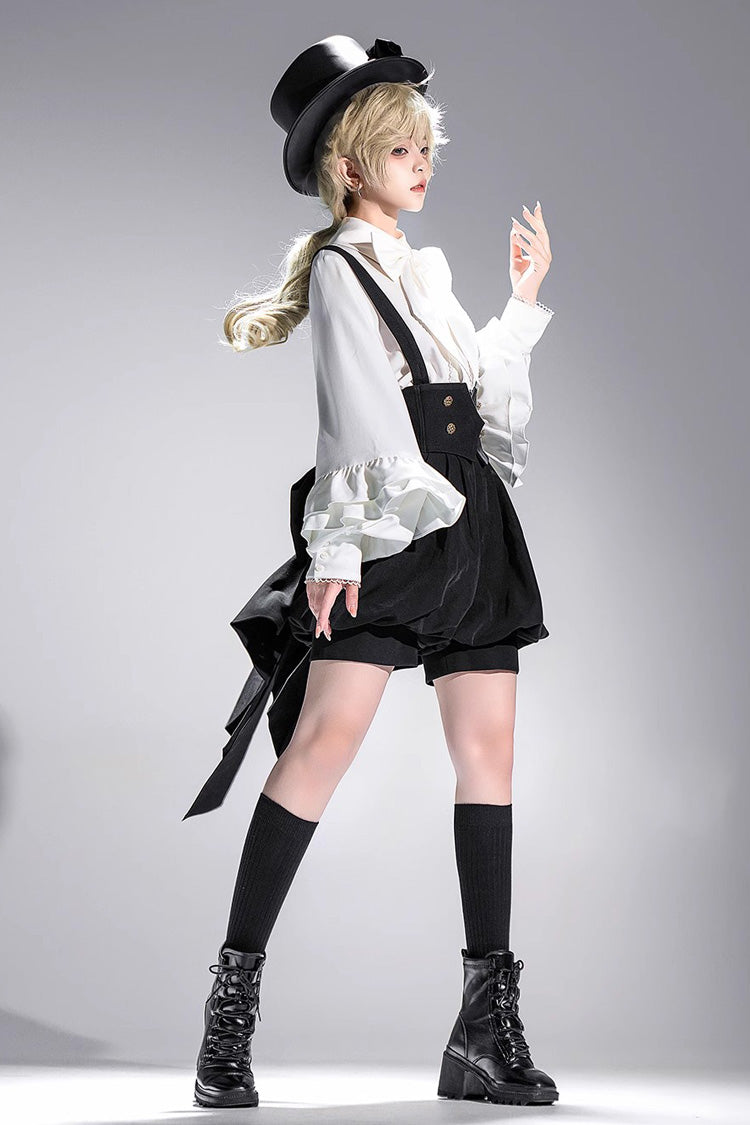 White Long Sleeves Vintage Elegant Prince Ouji Fashion Lolita Blouse - Product - 8
