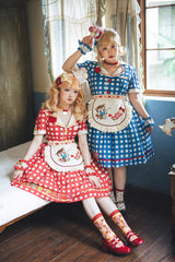 Sweetheart Cat Short Sleeves Print Embroidery Sweet Lolita Dress 3 Colors - Product - 6