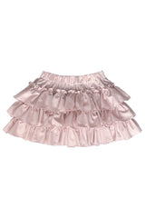 Pink Short Sleeves Triple-Layered Ruffled Bow Plus Size Japanese Preppy Style Sweet Sailor Collar Two-piece Set - Skirt(Only) - 9