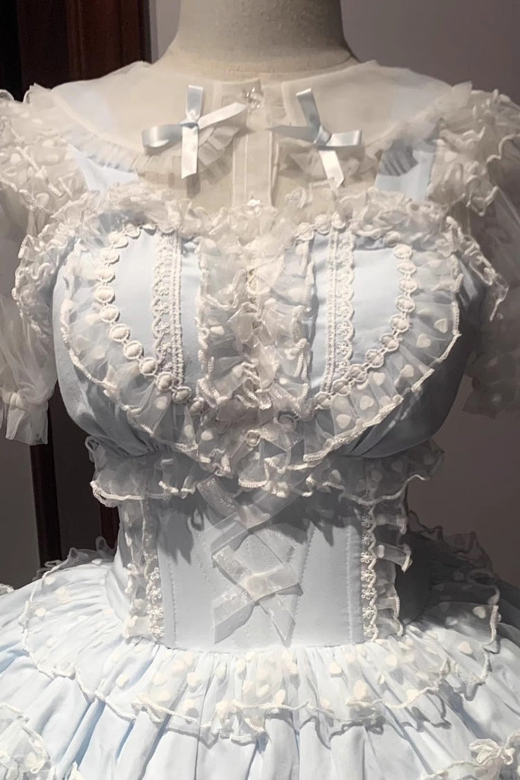Blue Pray, mehrlagige Rüschenspitze, süße Prinzessin (Kleid einzeln), Detailansicht 5