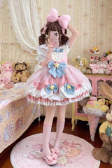 Little Wishing Star Ruffle Bowknot Bud Sweet Lolita Jsk Dress 5 Colors - Product - 11