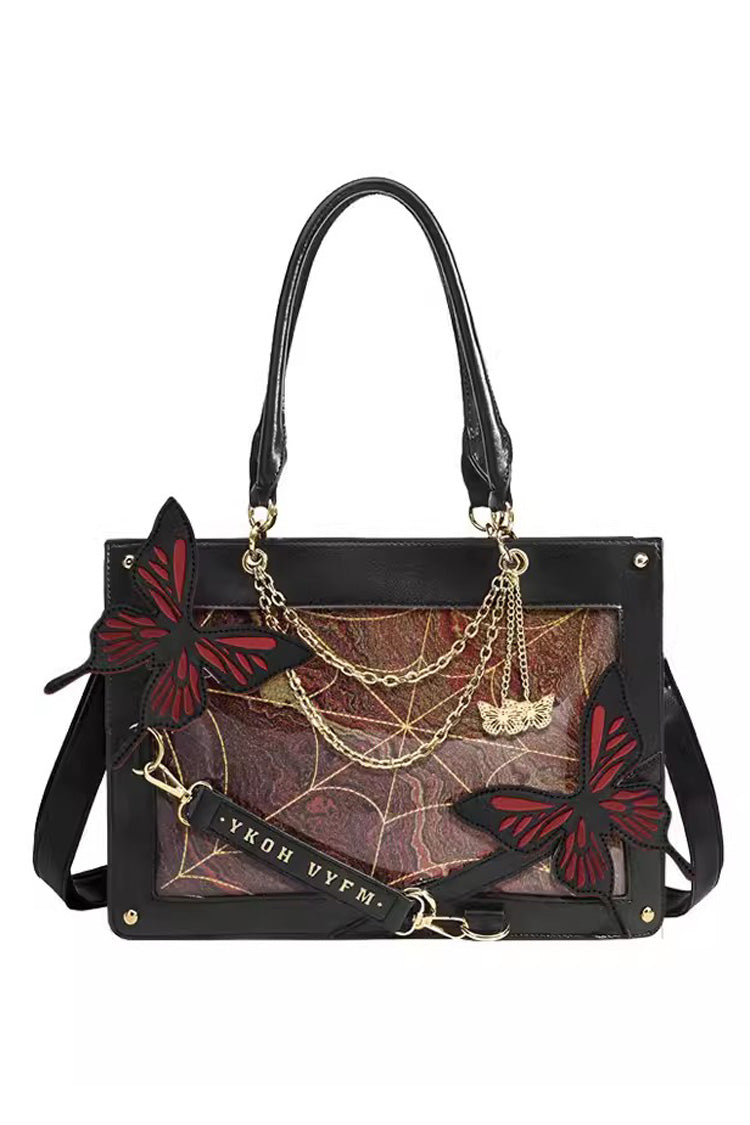 Maze Butterfly Gothic Lolita Shoulder Itabag 14 Colors - Blood-Red - 8