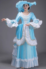 European Style Long Sleeves Multi-layer Ruffle Classic Elegant Princess Victorian Dress 3 Colors - Product - 7