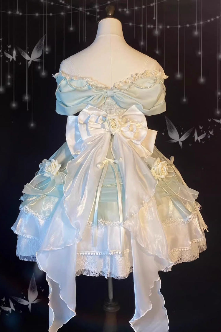 Green Hanayome Cardigan Elegant Princess Sweet Lolita Strapless Dress - Product - 3