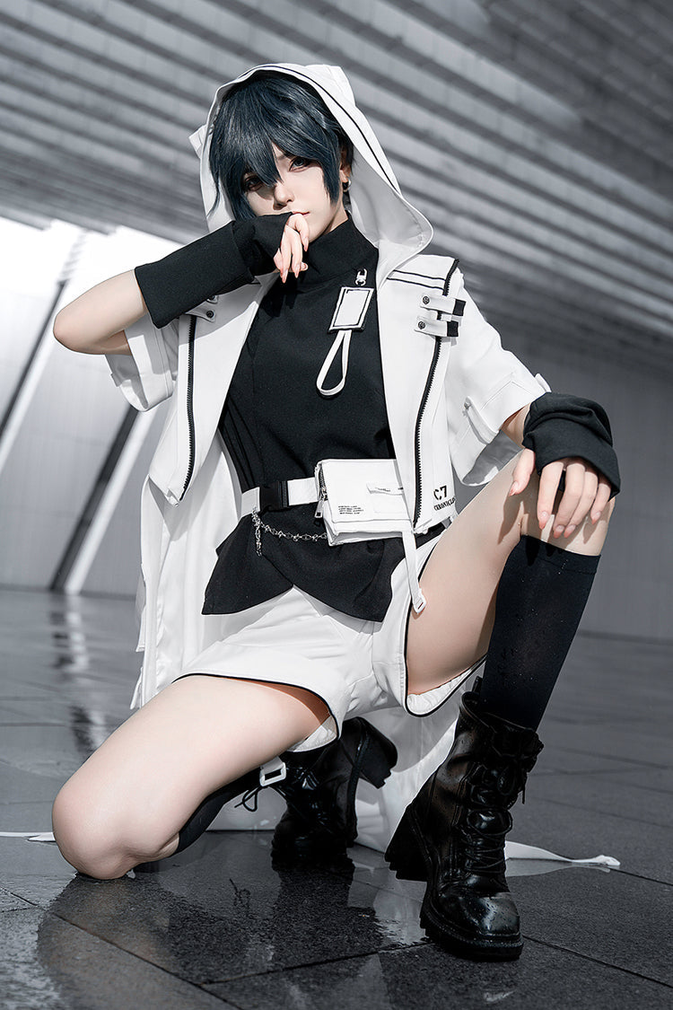 White [White Cat] Functional Style Ouji Fashion Prince Handsome Lolita Cat Ears Coat - Product - 9