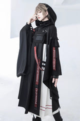 Black Unmarked Blade Ruffle Gothic Handsome Ouji Lolita Jsk Dress - Product - 7