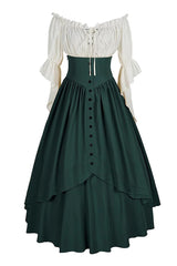 Gothic Elegant Ruffle Lolita Victorian Skirt 8 Colors - Green - 2