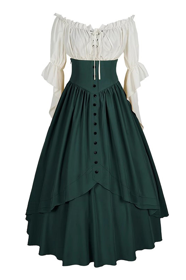 Gothic Elegant Ruffle Lolita Victorian Skirt 8 Colors - Green - 2