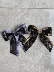 Sweet Purple Halter Bow Plaid Lolita Dress + KC + Brooch + Hair Clip Full Set