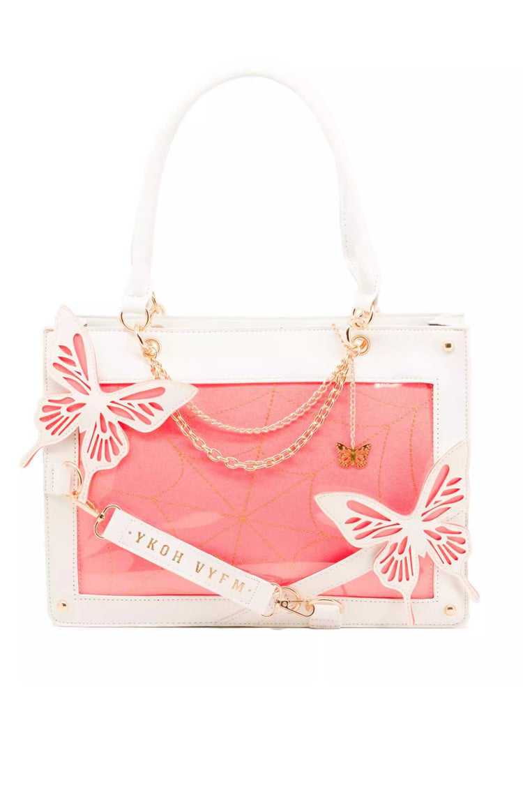 Maze Butterfly Gothic Lolita Shoulder Itabag 14 Colors - White/Red - 10