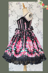 [Strawberry Chef] Sleeveless Print Bowknot Lace Sweet Lolita Jsk Dress 4 Colors - Product - 12