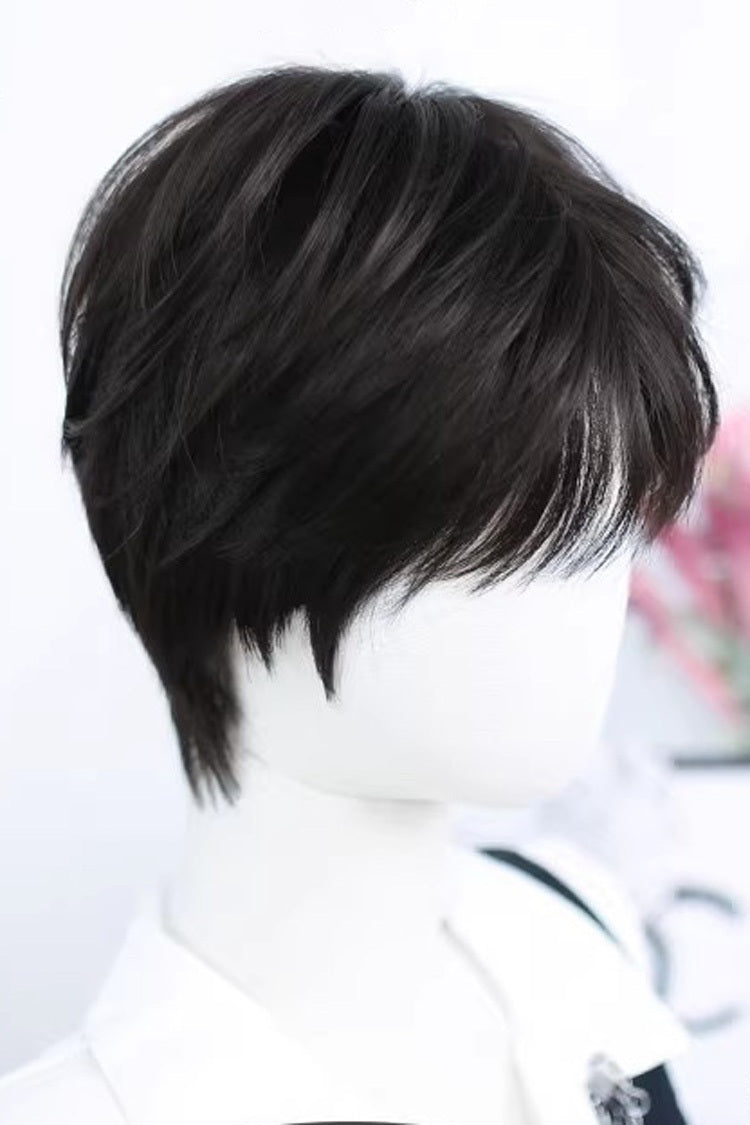 Natural Black Cool Androgynous Short Lolita Wig - Product - 2