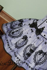 Purple [Sugar Bear] Halterneck Sleeveless Embroidered Bow Sweet Lolita Dress - Product - 9