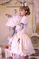 [Miss Rella] Short Sleeves Multi-Layered Ruffle Cardigan Bowknot Lace-Up Sweet Lolita Dress 9 Colors - Product - 10