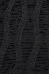 Black Off Shoulder Long Sleeves Spliced Mesh Pleated Women's Punk Top - Product - 8