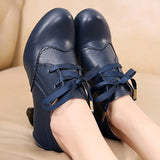 Table Leg Shaped Heel Silk Ribbon Retro Classic Lolita Shoes - Blue - 4