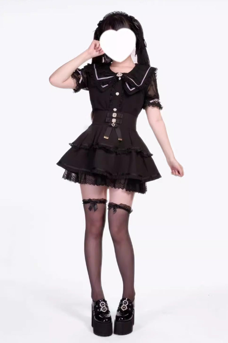 [Fruit Candy] Ruffle Bowknot Lace Sweet Jirai Kei Japanese Skirt 5 Colors - Product - 6