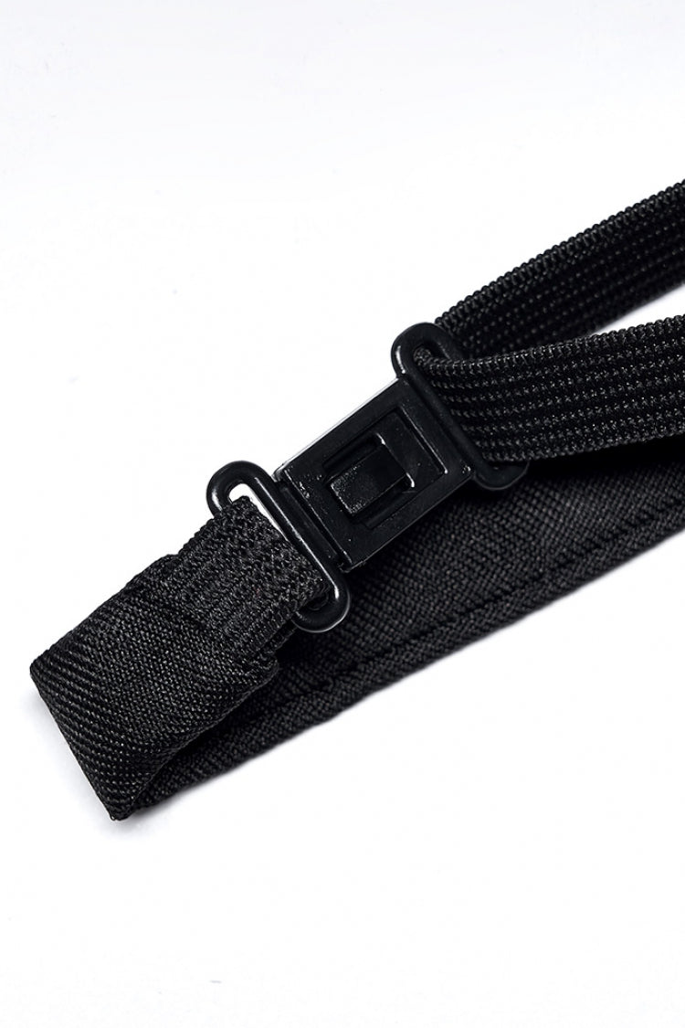 Black Metal Pendant Rivets Adjustable Bowknot Women's Steampunk Necktie - Product - 6
