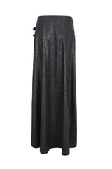 Black High Waisted Slim Women's Gothic Skirt - Product - 7
