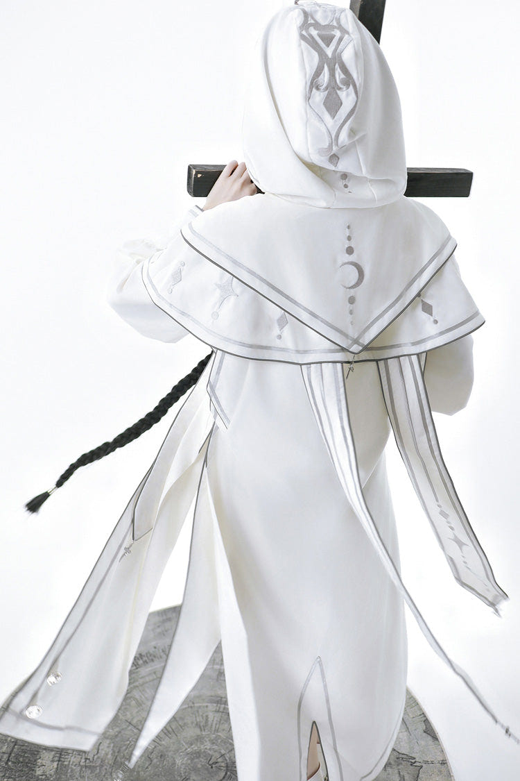White Bionic Dimension Futuristic Mechanical Style Print Ouji Fashion Lolita Shorts - Product - 7