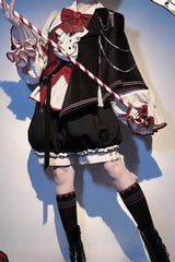 Multi-Color [Natural Philosophy] Long Sleeves Ruffle Bowknot College Style Prince Gorgeous Ouji Lolita Set - Product - 5