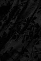 Off Shoulder Ruffle Stitching Lace Sheer Womens Gothic T-Shirt 2 Colors - Product - 9