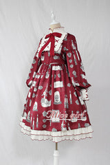 Christian Pious Duck Print Long Sleeves Bowknot Sweet Lolita OP Dress - Product - 4