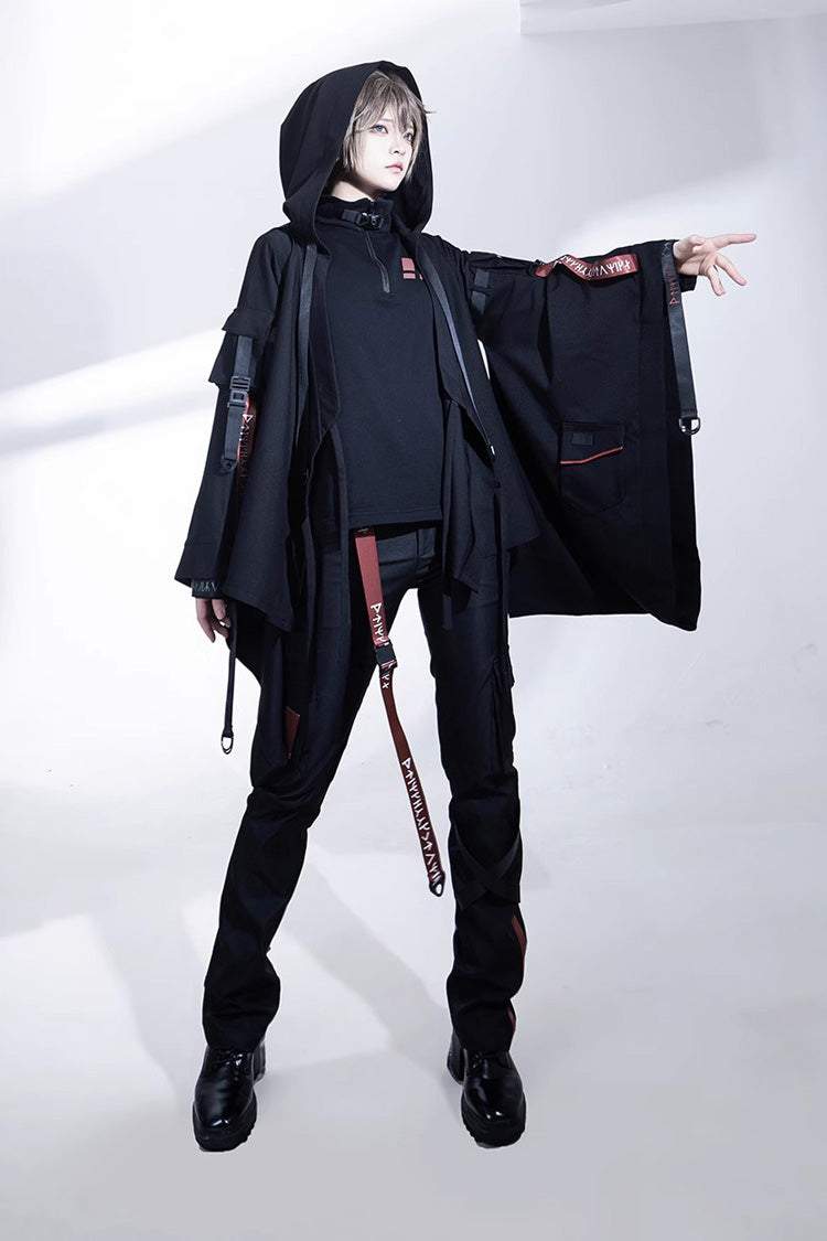 Black Unmarked Blade Gothic Handsome Ouji Lolita Long Pants - Product - 11