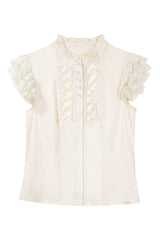 Red [Mystery Bunny] Sleeveless Jacquard Printed Ruffled Bow Lace Classic Lolita Jsk Dress Set - Top(Only) - 15