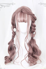 Pink Cute Long Curly Hair Sweet Lolita Wigs - Pink - 1