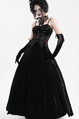 Black Tassels Hanayome Lace-Up Women's Gothic Slip Wedding Dress - Product - 4