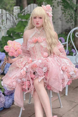 Gem Princess Fish Bone Detached Hime Sleeves Sweet Lolita Princess Dress Set 2 Colors - Product - 10