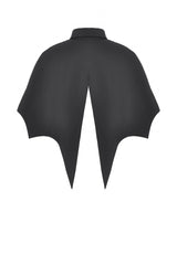Black/Red Bat Collar Diamond Bat-Shaped Women's Gothic Capelet - Product - 22