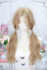 Yellow Long Natural Middle Parting Sweet Lolita Wig - Product - 2