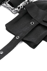 Black Halterneck Buckled Women's Punk Utility Vest - Product - 17