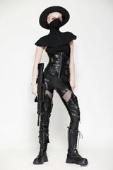 Black Bead High Collar Women's Gothic Punk Neckwear - Product - 7