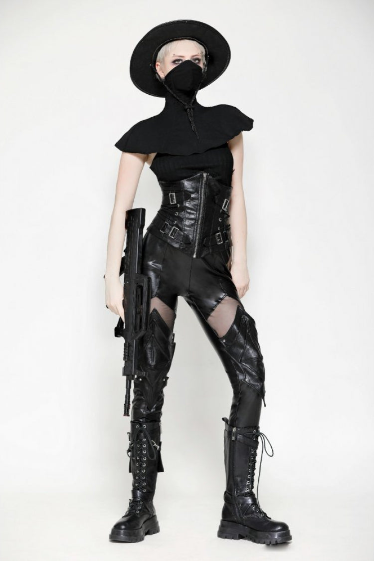 Black Bead High Collar Women's Gothic Punk Neckwear - Product - 7