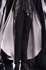Black Prince Stand Collar Long Sleeves Print Lace-Up Gorgeous Cool Ouji Lolita Set - Product - 5