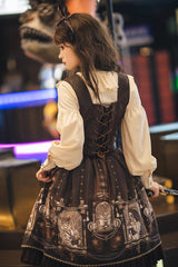 Demon Hunting Notes PU Gothic Punk Lolita Vest 2 Colors - Product - 11