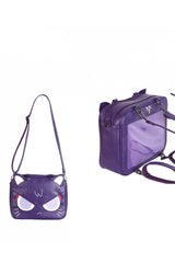Purple Cartoon Cat Sweet Lolita Convertible Backpack/Crossbody Ita Bag - Product - 10