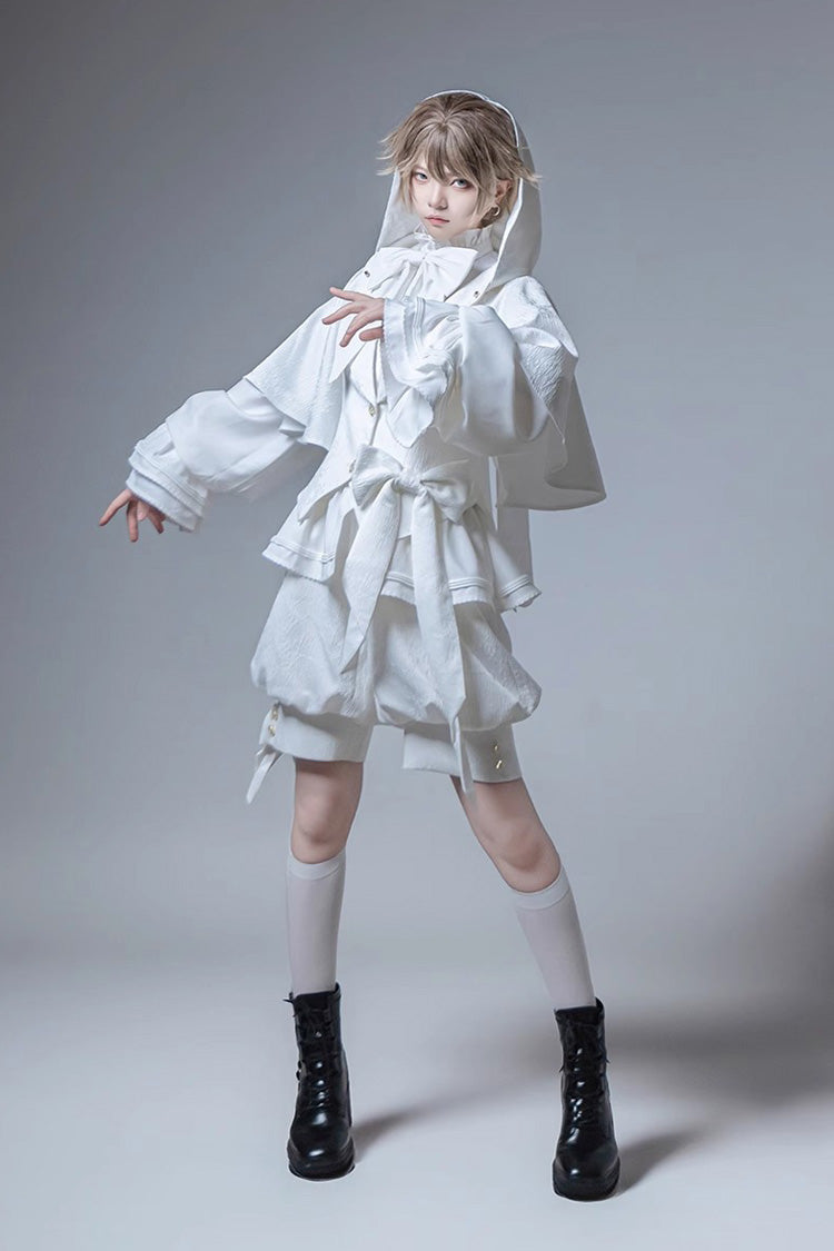 White Rabbit Hunting White Moonlight Edition Vintage Ouji Fashion Lolita Shorts - Product - 2