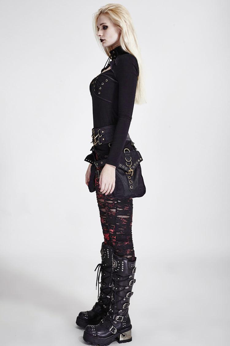 Mesh Close Fitting Long Women's Gothic Leggings - Product - 10