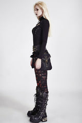 Mesh Close Fitting Long Women's Gothic Leggings - Product - 10