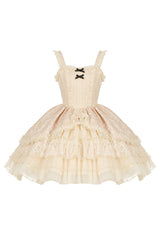 Yellow Elegant Ballet Sleeveless Multi-Layer Cake Sweet Lolita Jsk Dress - Product - 2