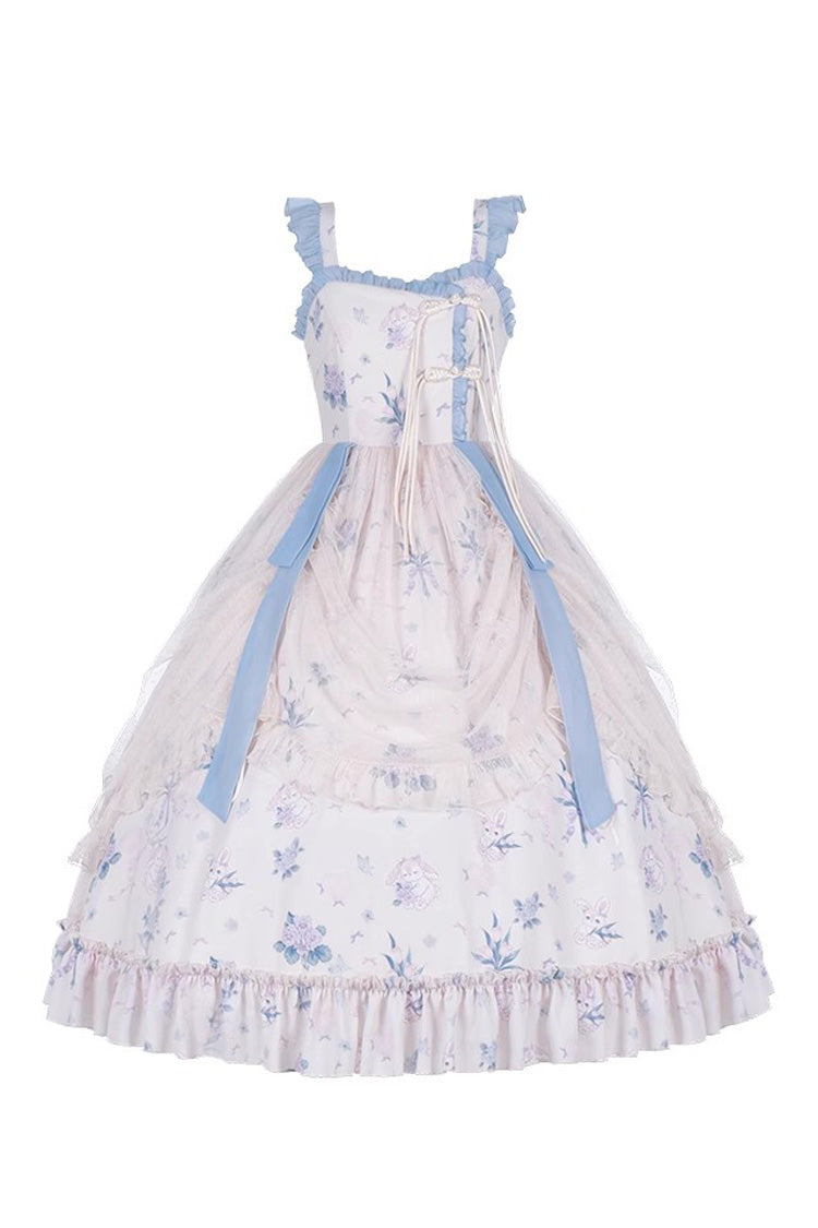 Multi-Color Chinese Style Elegant Flower Wall Print Sweet Lolita Dress - Product - 2