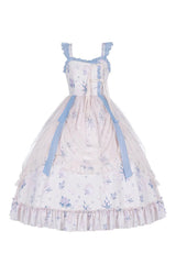 Multi-Color Chinese Style Elegant Flower Wall Print Sweet Lolita Dress - Product - 2