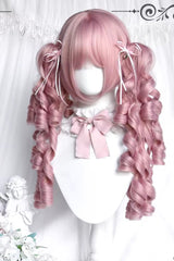 Pink Multi-Layered Roman Curl Sweet Lolita Wig - Product - 2