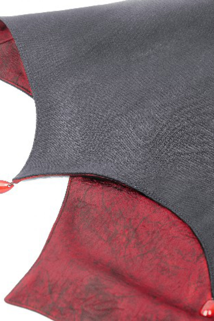 Black/Red Bat Collar Diamond Bat-Shaped Women's Gothic Capelet - Product - 21