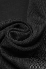 Black Stand Collar Sleeveless Hooded Zipper Men's Punk Vest - Product - 7