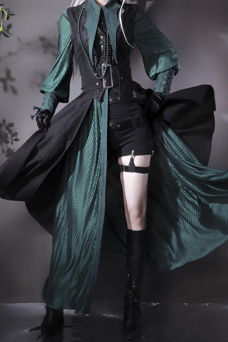 Black Sleeveless Print Gothic Prince Handsome Ouji Lolita Vest - Product - 7